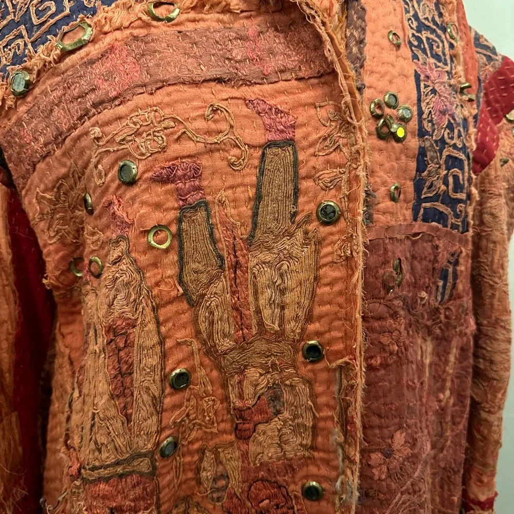 By Walid Patchwork Couture Trench Coat - Picture 4 of 12